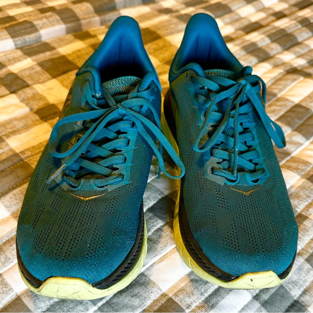 Hoka Teal and Lime Athletic Shoes - Picture 6 of 8